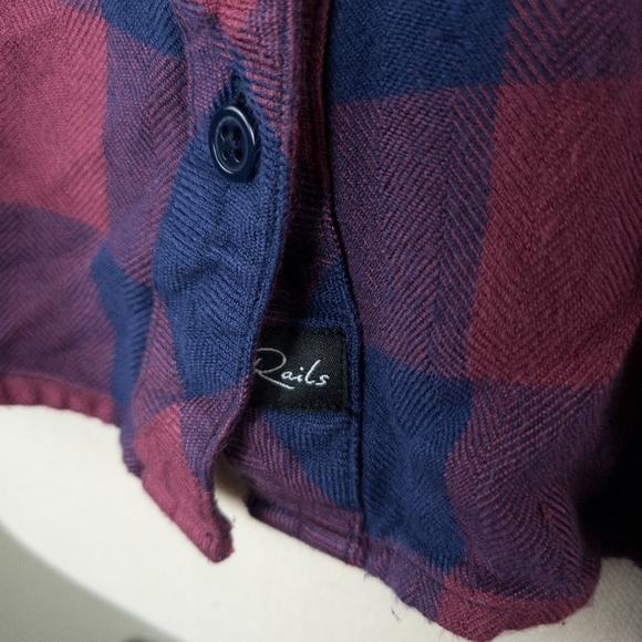 Rails Dylan Plaid Button-Up in Rouge Dusk Check - Picture 6 of 8